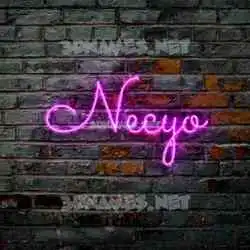 necyo in Pink Neon style - 3D name wallpaper