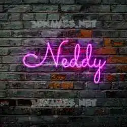 neddy in Pink Neon style - 3D name wallpaper