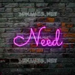 need in Pink Neon style - 3D name wallpaper