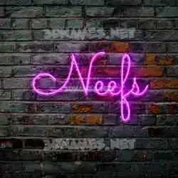 neefs in Pink Neon style - 3D name wallpaper