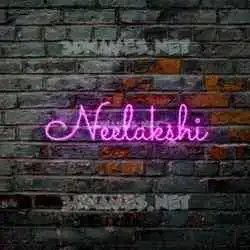 neelakshi in Pink Neon style - 3D name wallpaper