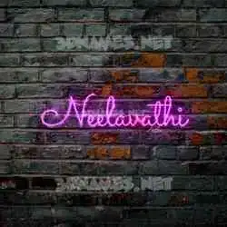 neelavathi in Pink Neon style - 3D name wallpaper
