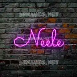 neele in Pink Neon style - 3D name wallpaper