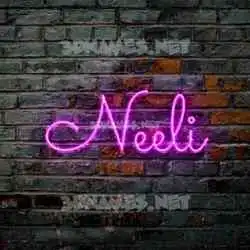 neeli in Pink Neon style - 3D name wallpaper