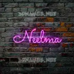 neelma in Pink Neon style - 3D name wallpaper