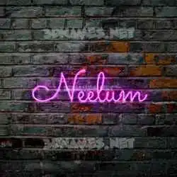 neelum in Pink Neon style - 3D name wallpaper