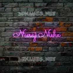 neeraj nisha in Pink Neon style - 3D name wallpaper