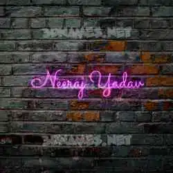neeraj yadav in Pink Neon style - 3D name wallpaper