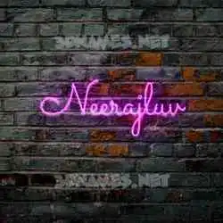 neerajluv in Pink Neon style - 3D name wallpaper