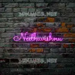 neethuvishnu in Pink Neon style - 3D name wallpaper