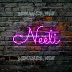neeti in Pink Neon style - 3D name wallpaper
