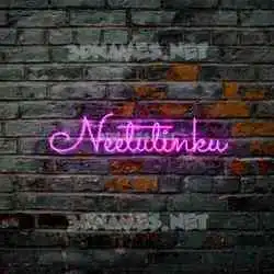 neetutinku in Pink Neon style - 3D name wallpaper