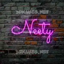 neety in Pink Neon style - 3D name wallpaper