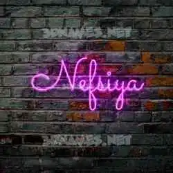 nefsiya in Pink Neon style - 3D name wallpaper