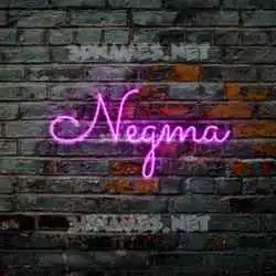 negma in Pink Neon style - 3D name wallpaper