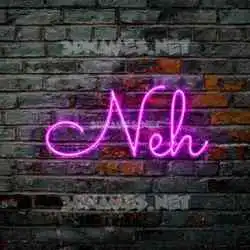 neh in Pink Neon style - 3D name wallpaper