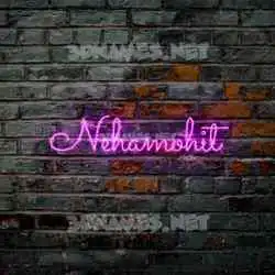 nehamohit in Pink Neon style - 3D name wallpaper
