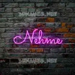 nehme in Pink Neon style - 3D name wallpaper