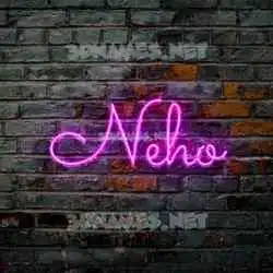neho in Pink Neon style - 3D name wallpaper