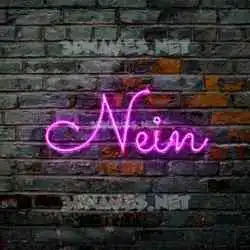 nein in Pink Neon style - 3D name wallpaper