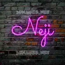 neji in Pink Neon style - 3D name wallpaper