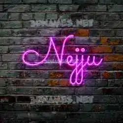 nejju in Pink Neon style - 3D name wallpaper