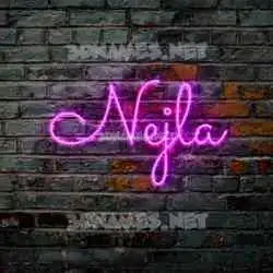 nejla in Pink Neon style - 3D name wallpaper