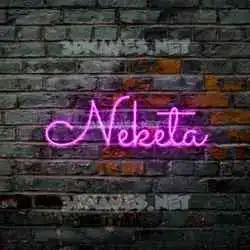 neketa in Pink Neon style - 3D name wallpaper