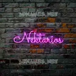 nektarios in Pink Neon style - 3D name wallpaper