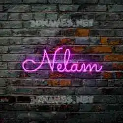 nelam in Pink Neon style - 3D name wallpaper