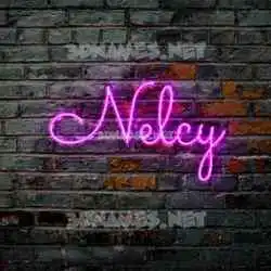 nelcy in Pink Neon style - 3D name wallpaper