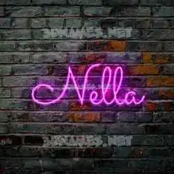 nella in Pink Neon style - 3D name wallpaper
