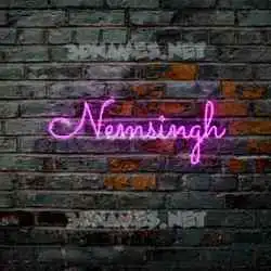 nemsingh in Pink Neon style - 3D name wallpaper