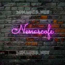 nenascofe in Pink Neon style - 3D name wallpaper