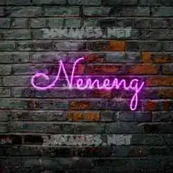 neneng in Pink Neon style - 3D name wallpaper