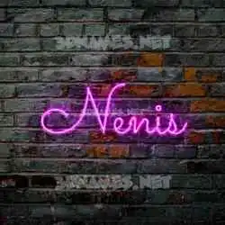 nenis in Pink Neon style - 3D name wallpaper