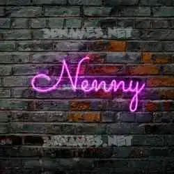 nenny in Pink Neon style - 3D name wallpaper