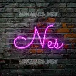 nes in Pink Neon style - 3D name wallpaper