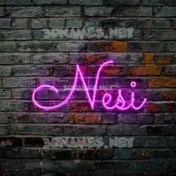 nesi in Pink Neon style - 3D name wallpaper