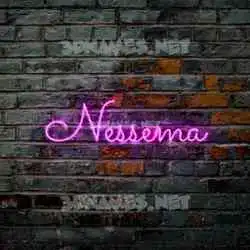 nessema in Pink Neon style - 3D name wallpaper