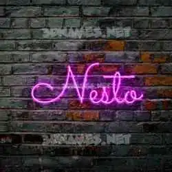 nesto in Pink Neon style - 3D name wallpaper
