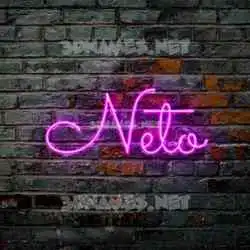 neto in Pink Neon style - 3D name wallpaper