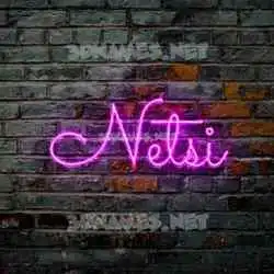 netsi in Pink Neon style - 3D name wallpaper