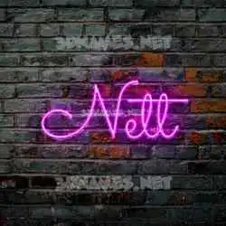 nett in Pink Neon style - 3D name wallpaper