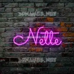 nette in Pink Neon style - 3D name wallpaper