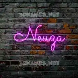 neuza in Pink Neon style - 3D name wallpaper