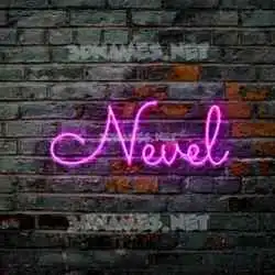 nevel in Pink Neon style - 3D name wallpaper