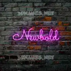 newbold in Pink Neon style - 3D name wallpaper