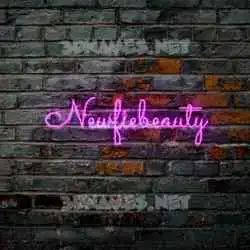 newfiebeauty in Pink Neon style - 3D name wallpaper