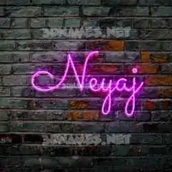 neyaj in Pink Neon style - 3D name wallpaper